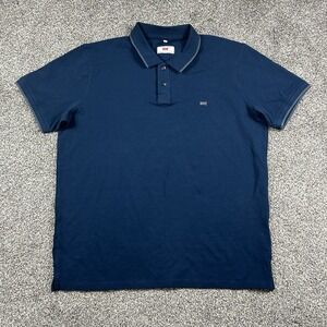 Carrera Navy Blue Polo Shirt Men XXL 2XL Short Sleeve Athleisure Golf Officewear